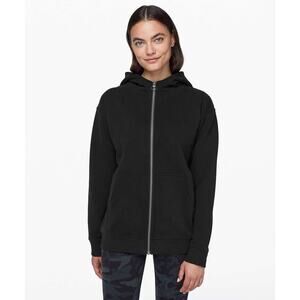 Lululemon All Yours Zip Hoodie Long Sleeve Black Womens Size Small Fleece Lined